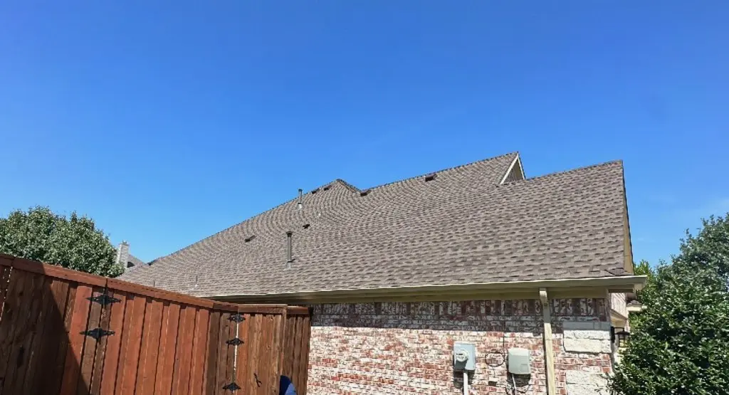 Completed roof replacement project in Montgomery